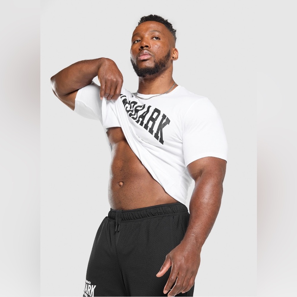 GYMSHARK Men's 2012 Lifting T-Shirt White- NWT - Picture 4 of 7